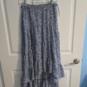 Mi Ami Children's Floral Blue Maxi Skirt Size 14